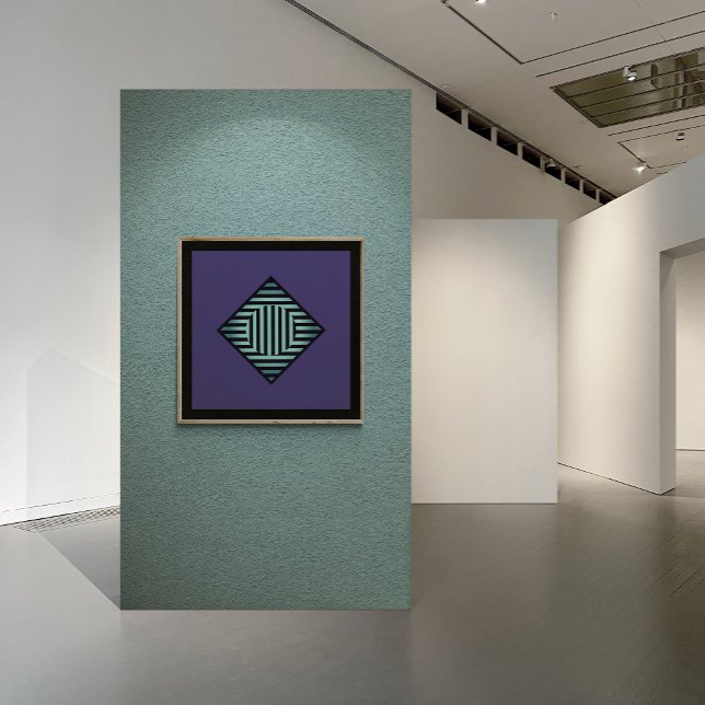 Geometriska djup: Retro Void och Radiant Linjer Poster (Skapare uppladdad)