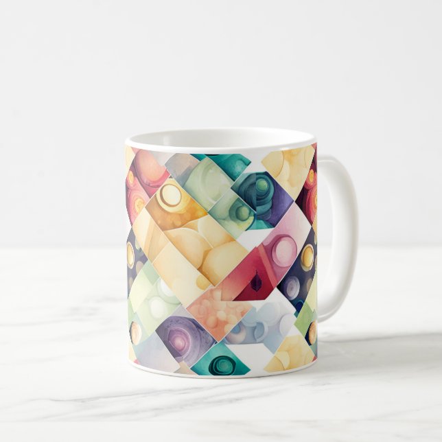 Geometriska droppar kaffemugg (Framsida höger)