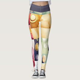 Geometriska droppar leggings