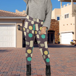 Geometriska fåglar leggings