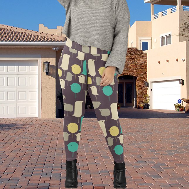 Geometriska fåglar leggings (Skapare uppladdad)