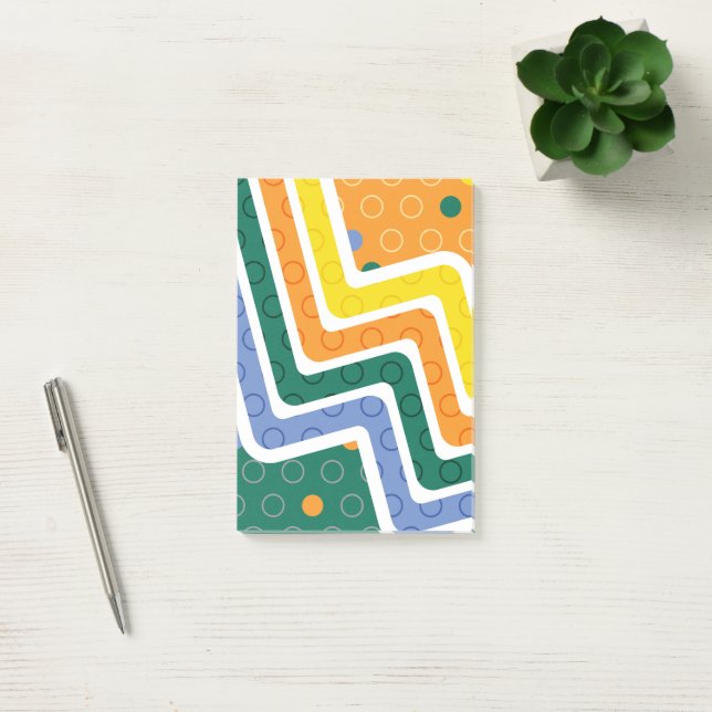 Geometriska figurer 3 post-it block (Kontor)