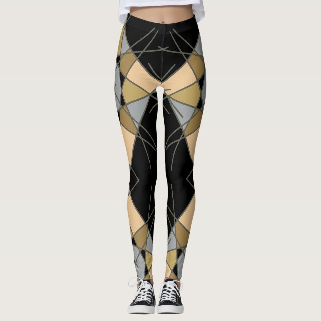 Geometriska förband av Joya Kväll Leggings (Framsida)