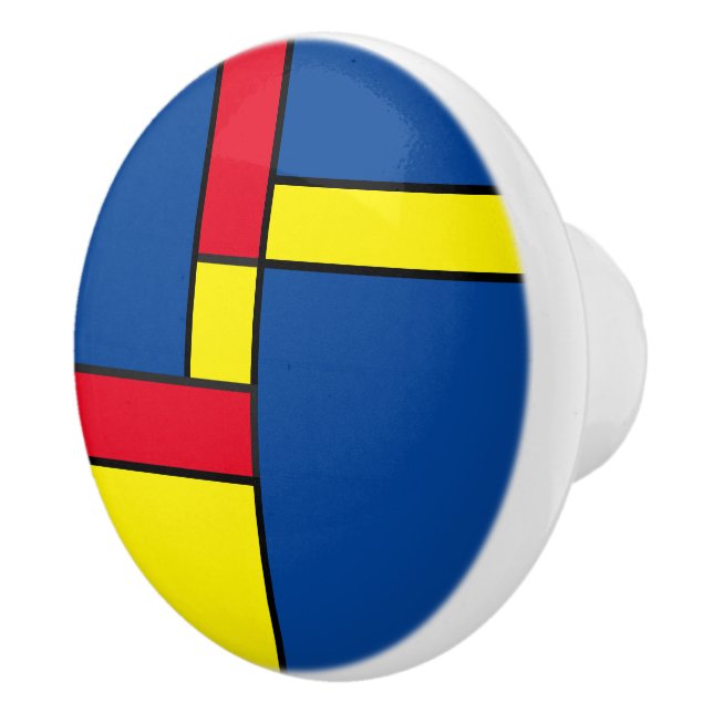 Geometriska former Abstrakt Modern Art Mönster Knopp (Höger)