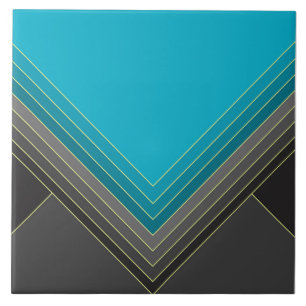 Geometriska former av abstrakt i form av teal och kakelplatta