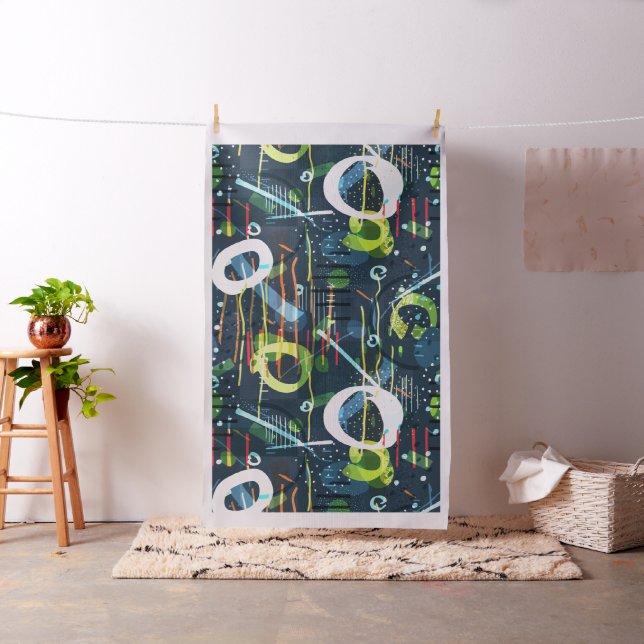 Geometriska former av färgstark Abstrakt Mönster n Tyg (In Situ)