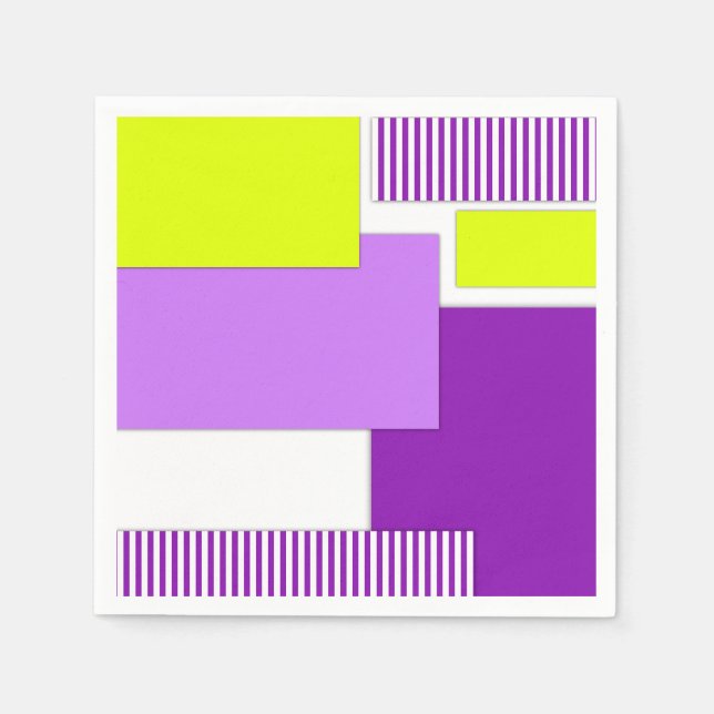 Geometriska former av flerfärgade pappra pappersservett (Framsidan)