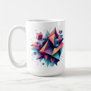 Geometriska former av futuristiska Abstrakt med Ne Kaffemugg