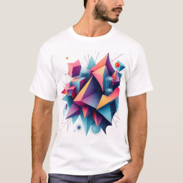 Geometriska former av futuristiska Abstrakt med Ne T Shirt