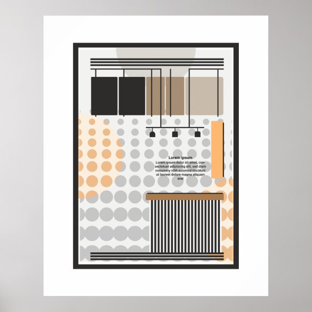 geometriska former bauhaus klassisk affisch (Framsidan)