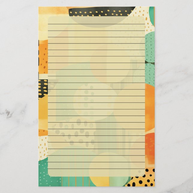 Geometriska former brevpapper (Framsida)