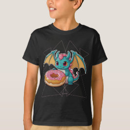Geometriska former Cute Baby Dragon T Shirt