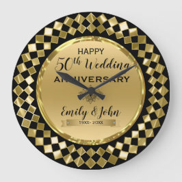 Geometriska former - femtioårsdag stor klocka