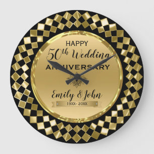 Geometriska former - femtioårsdag stor klocka