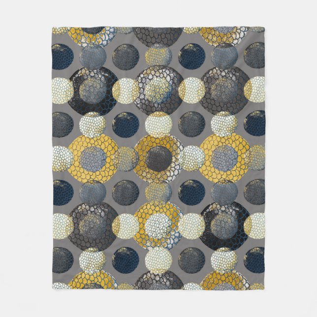 Geometriska former för abstrakt: Färg vattenfärg. Fleecefilt (Framsidan)