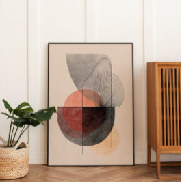 Geometriska former för abstrakt - Japandi Wall Art Perfect Poster