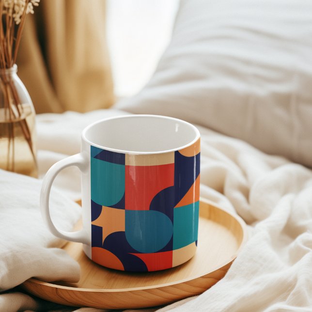Geometriska former för abstrakt Multifärgad Mönste Kaffemugg (Mugs)