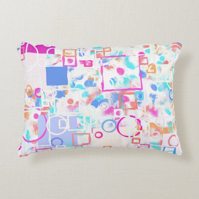 Geometriska former för abstrakt prydnadskudde (Framsidan)