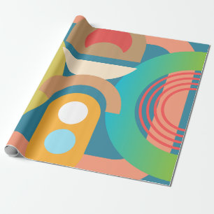 Geometriska former för blekens minimalistiska Abst Presentpapper