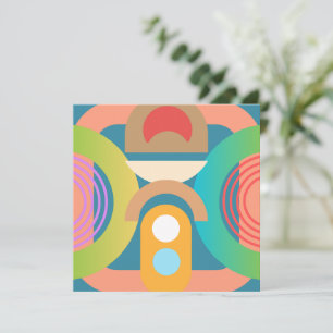 Geometriska former för blekens minimalistiska Abst Tack Kort