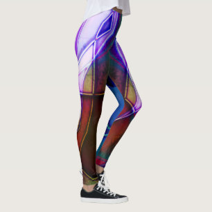 Geometriska former för färgad av rost åldras med n leggings