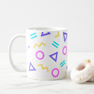 Geometriska former för färgad Funky Mönster Kaffemugg