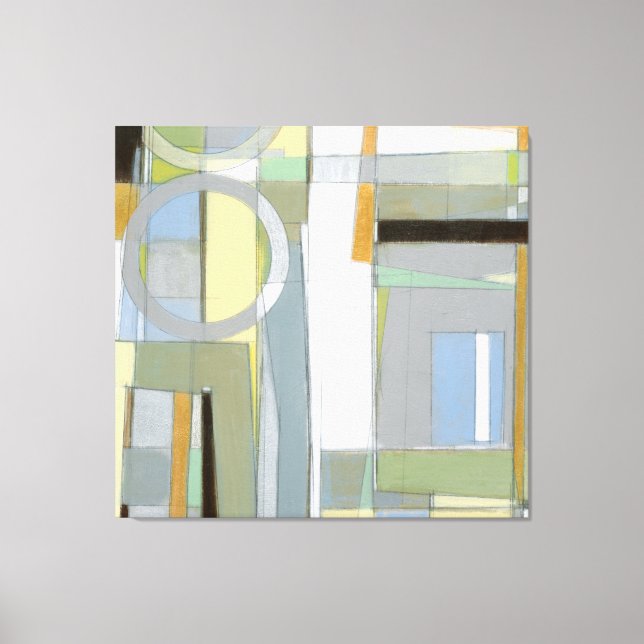 Geometriska former för färgfull Abstrakt Canvastryck (Framsida)