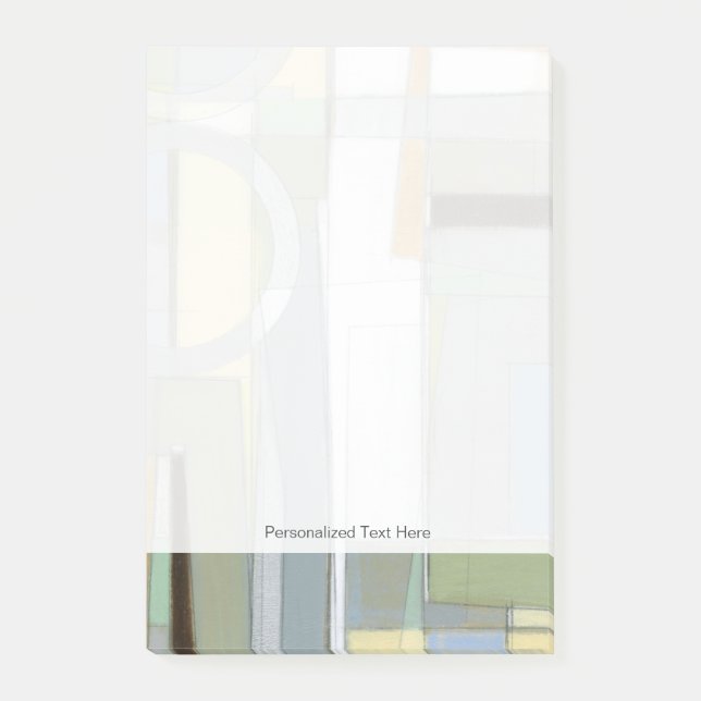 Geometriska former för färgfull Abstrakt Post-it Block (Framsida)