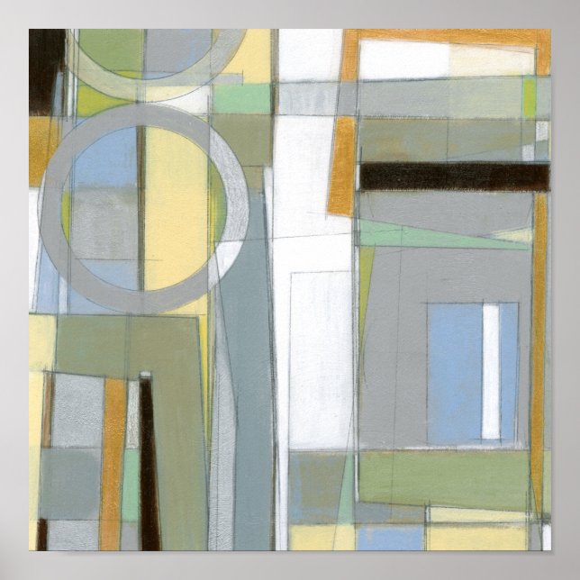 Geometriska former för färgfull Abstrakt Poster (Framsidan)