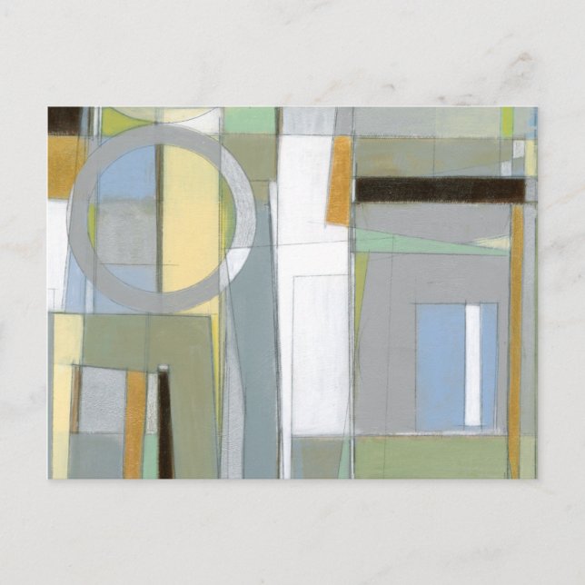 Geometriska former för färgfull Abstrakt Vykort (Framsida)