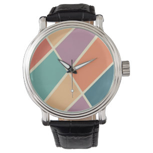Geometriska former för färgfulla abstrakter design armbandsur