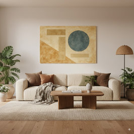 Geometriska former för jordskalv i Boho-Abstrakten Canvastryck