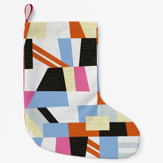 Geometriska former för kreativ, mönster-längd liten julstrumpa (Framsidan)