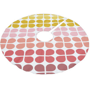 Geometriska former för mellanliggande Mod i Rosans Julgransmatta Borstad Polyester