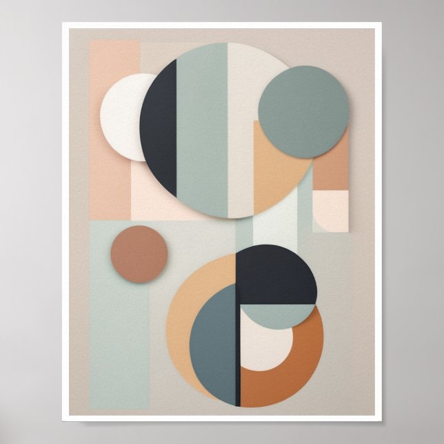 Geometriska former för minimalistisk abstrakt poster (Framsidan)