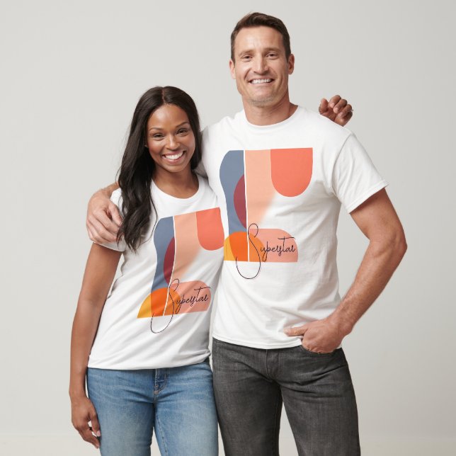 Geometriska former för modern Abstrakt T Shirt (Unisex)