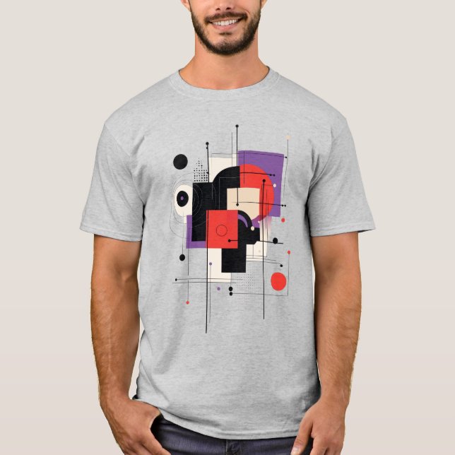 Geometriska former för modern Abstrakt T-Shirt (Framsida)