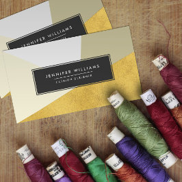 Geometriska former för modern Faux-guldgolv Visitkort