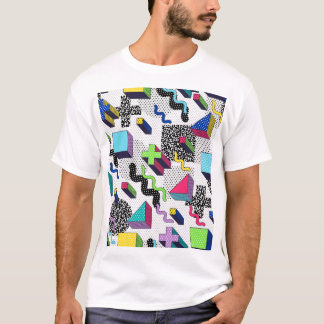 Geometriska former för multifärgad, Retur mönster. T Shirt