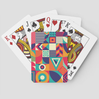 Geometriska former för popup-abstrakt, sömlösa mön casinokort