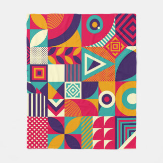 Geometriska former för popup-abstrakt, sömlösa mön fleecefilt