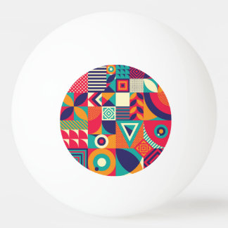 Geometriska former för popup-abstrakt, sömlösa mön pingisboll