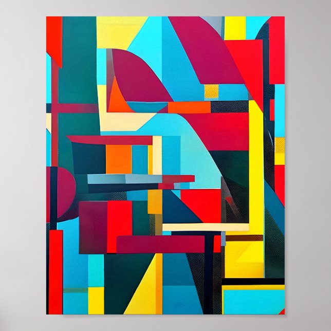 Geometriska former för struktur Abstrakt Poster (Framsidan)