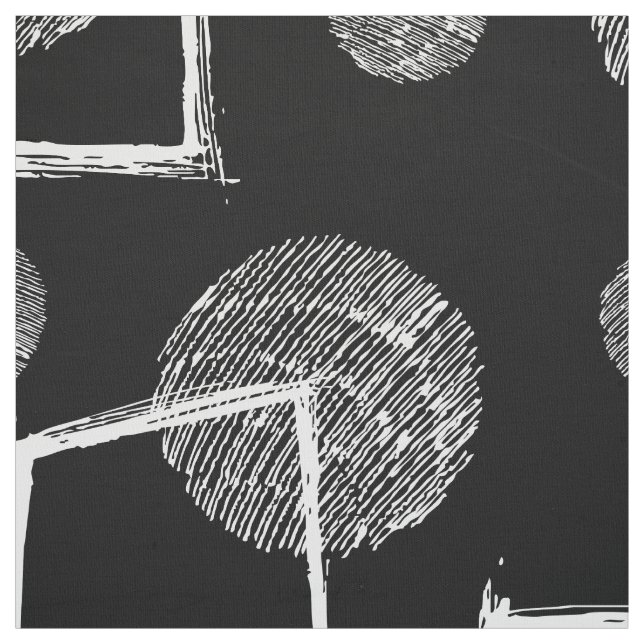 Geometriska former för svart och vit abstrakt möns tyg (Provkarta)