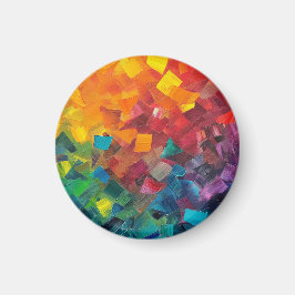 Geometriska former i regnbåge färg magnet