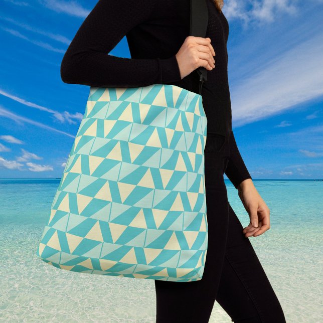 Geometriska former i turkos och Gult Axelväska (Skapare uppladdad)