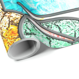 Geometriska former med konstig vitaktigt struktur presentpapper