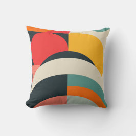 Geometriska former med låg färgad kudde