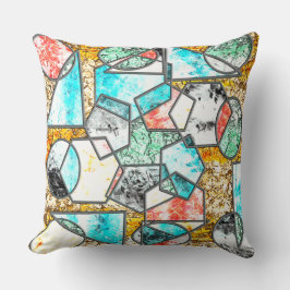 Geometriska former med märkligt vitaktigt struktur kudde