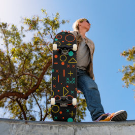 Geometriska former mini skateboard bräda 18,5 cm